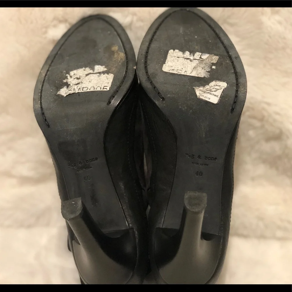 Rag & Bone Leather Suede Ankle Boots Sz 40 - Picture 6 of 11